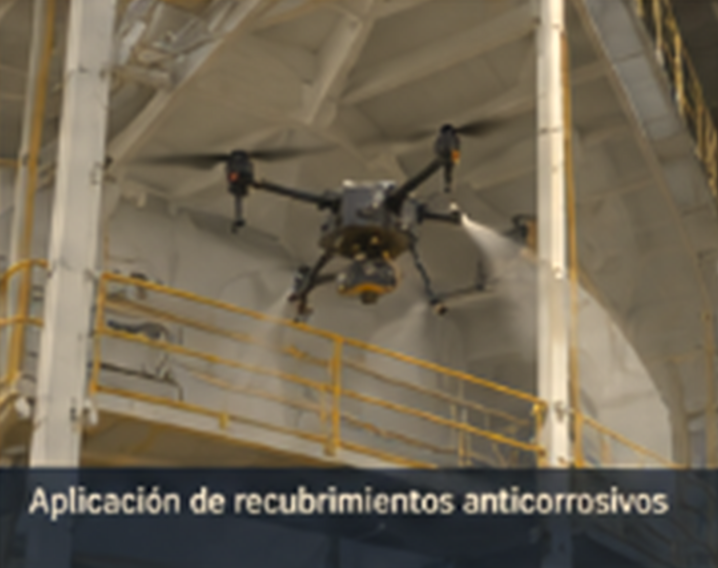 Recubrimiento anticorrosivo con drones